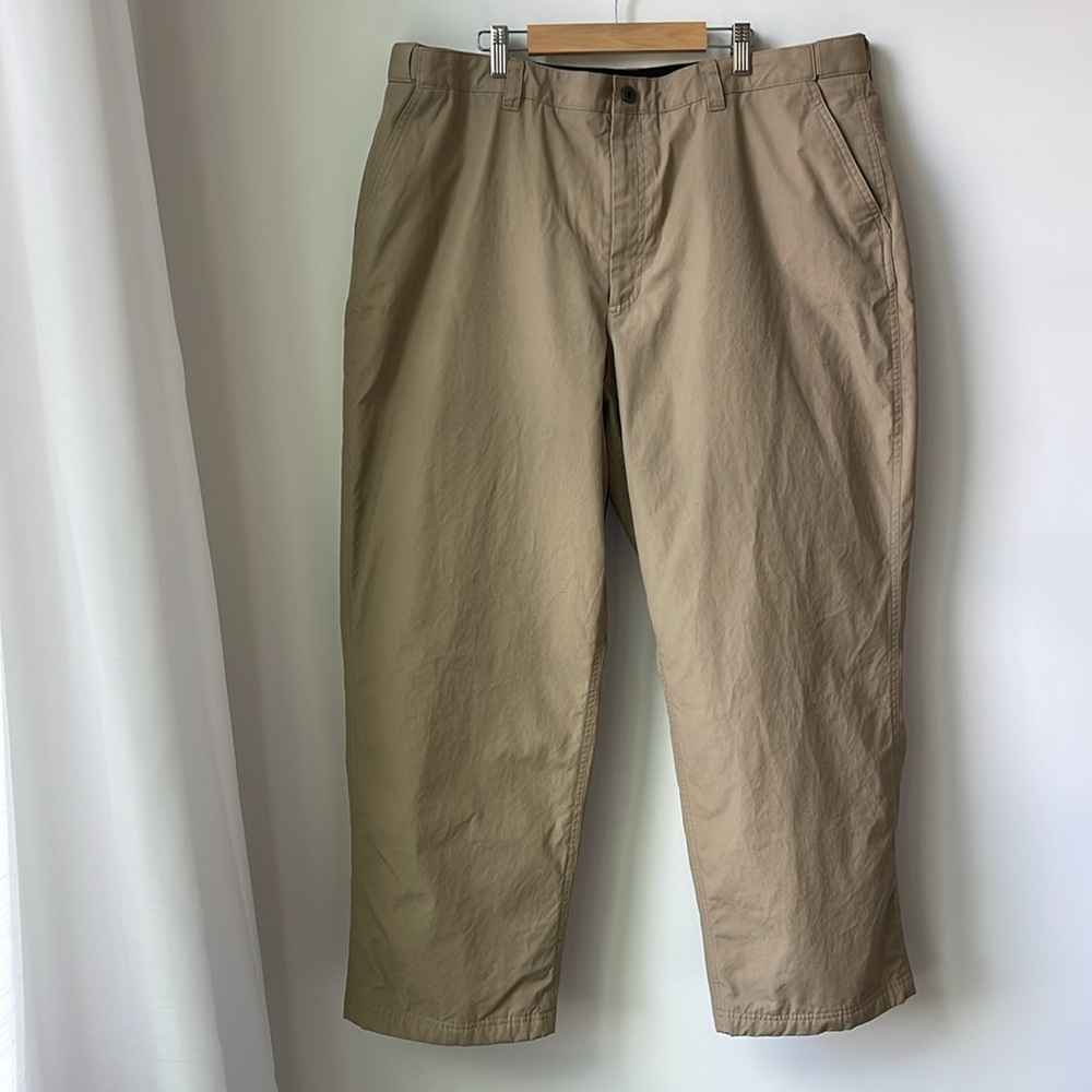 L.L. Bean Men's Primaloft Insulated Quilted Chino Work Pants in Tan Size 40x29